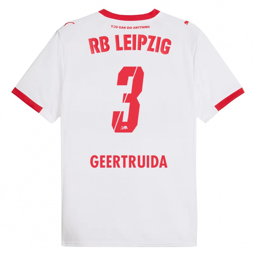 Danxen Herren Lutsharel Geertruida #3 Weiß Rot Heimtrikot Trikot 2025/26 T-Shirt Österreich
