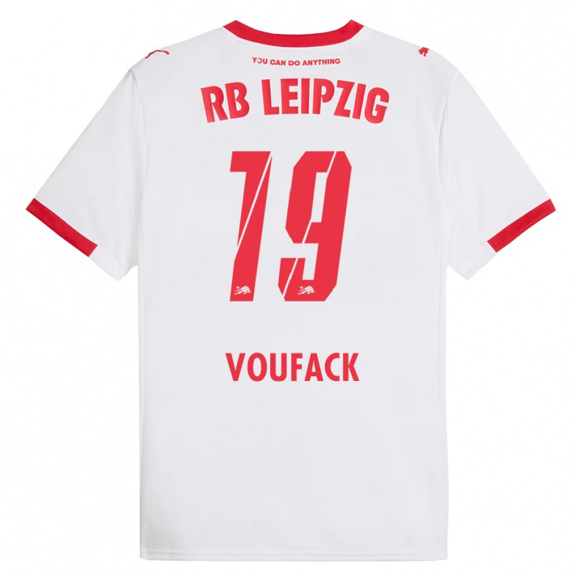 Danxen Herren Lionel Voufack #19 Weiß Rot Heimtrikot Trikot 2025/26 T-Shirt Österreich
