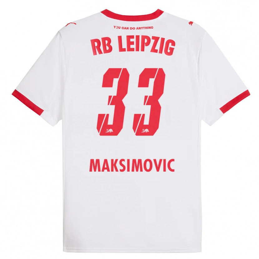 Danxen Herren Andrija Maksimovic #33 Weiß Rot Heimtrikot Trikot 2025/26 T-Shirt Österreich