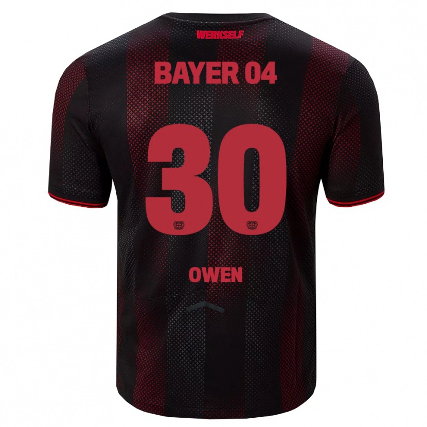 Danxen Herren Emmanuel Chigozie Owen #30 Schwarz Rot Heimtrikot Trikot 2025/26 T-Shirt Österreich