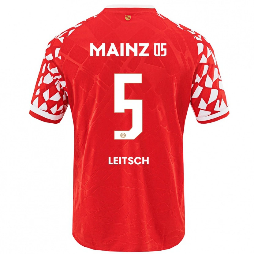 Danxen Herren Maxim Leitsch #5 Rot Weiß Heimtrikot Trikot 2025/26 T-Shirt Österreich