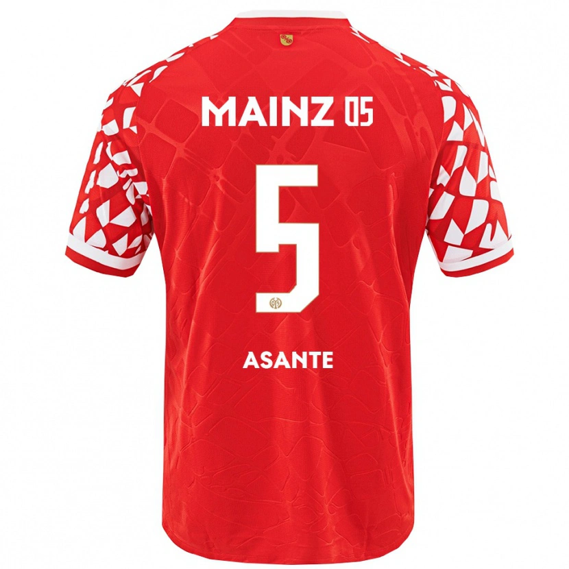 Danxen Herren Marvin Asante #5 Rot Weiß Heimtrikot Trikot 2025/26 T-Shirt Österreich