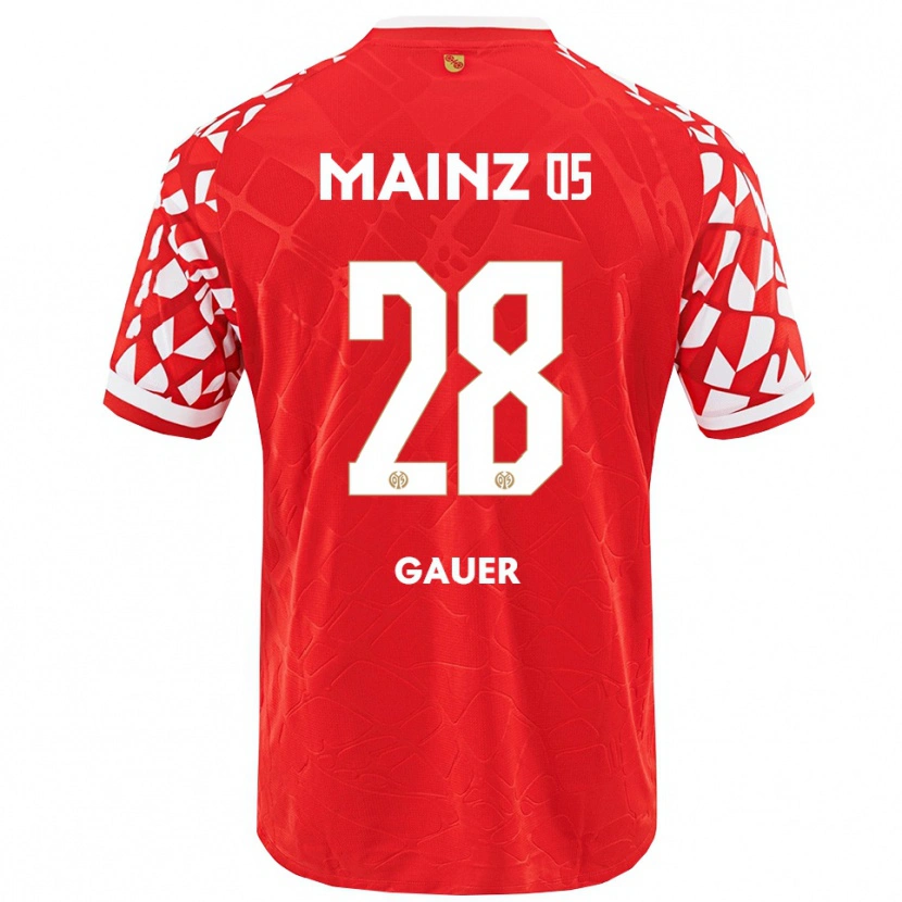 Danxen Herren Luke Gauer #28 Rot Weiß Heimtrikot Trikot 2025/26 T-Shirt Österreich