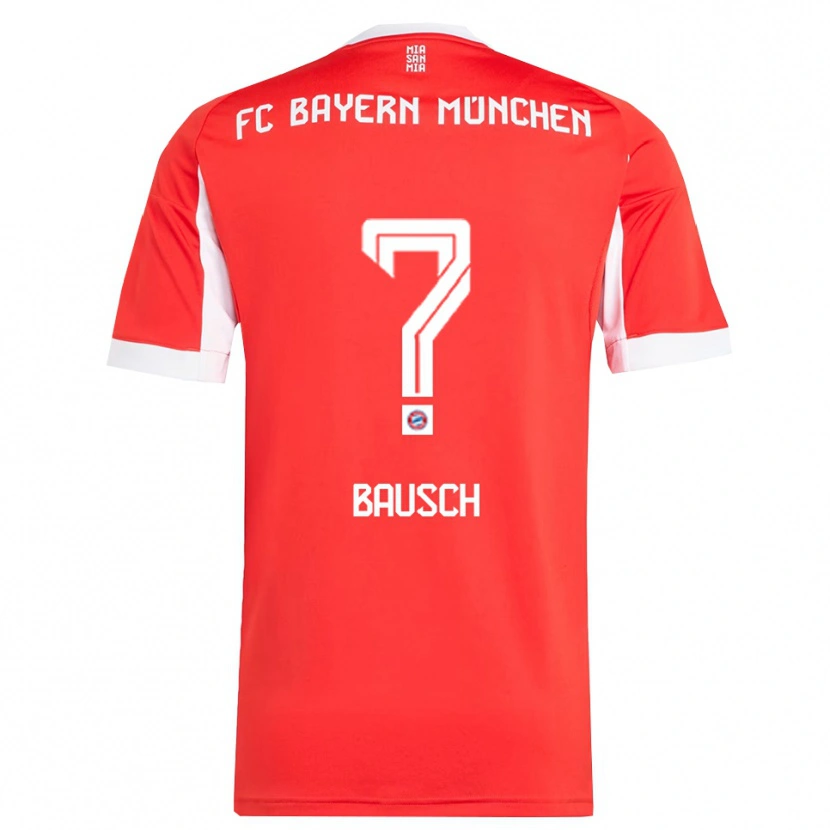 Danxen Herren David Bausch #0 Rot Weiß Heimtrikot Trikot 2025/26 T-Shirt Österreich