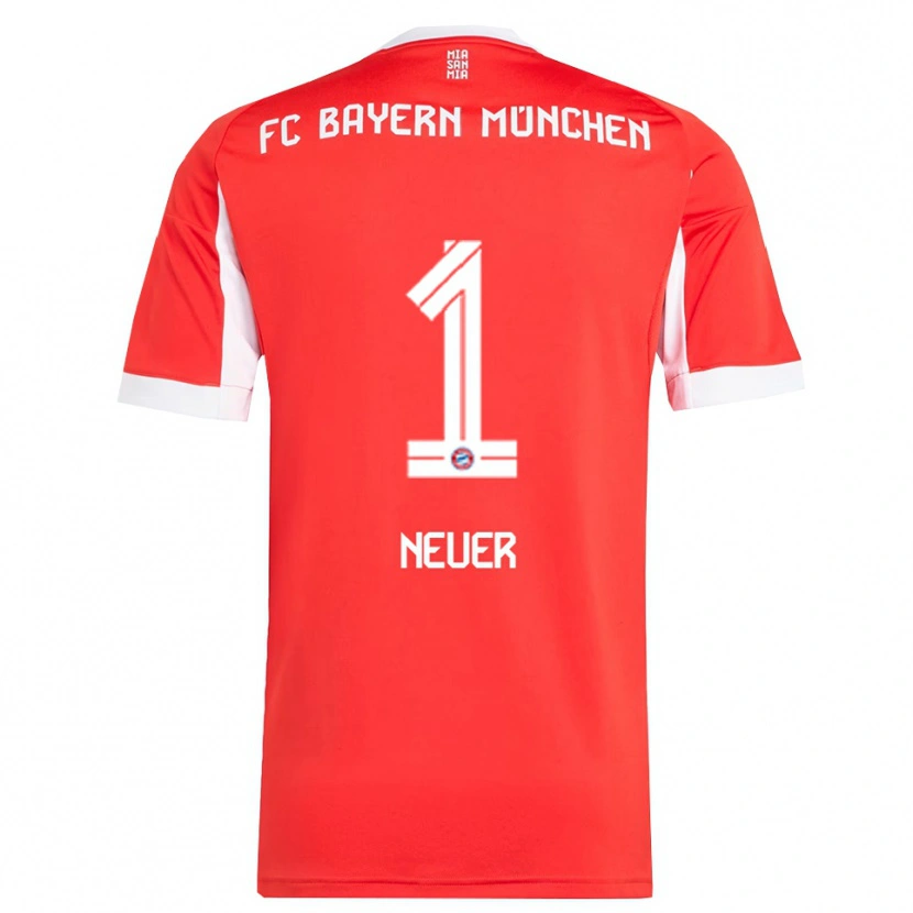 Danxen Herren Manuel Neuer #1 Rot Weiß Heimtrikot Trikot 2025/26 T-Shirt Österreich