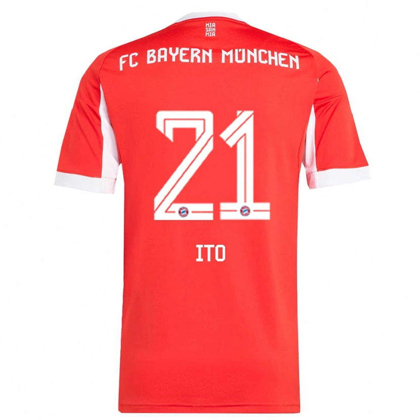Danxen Herren Hiroki Ito #21 Rot Weiß Heimtrikot Trikot 2025/26 T-Shirt Österreich