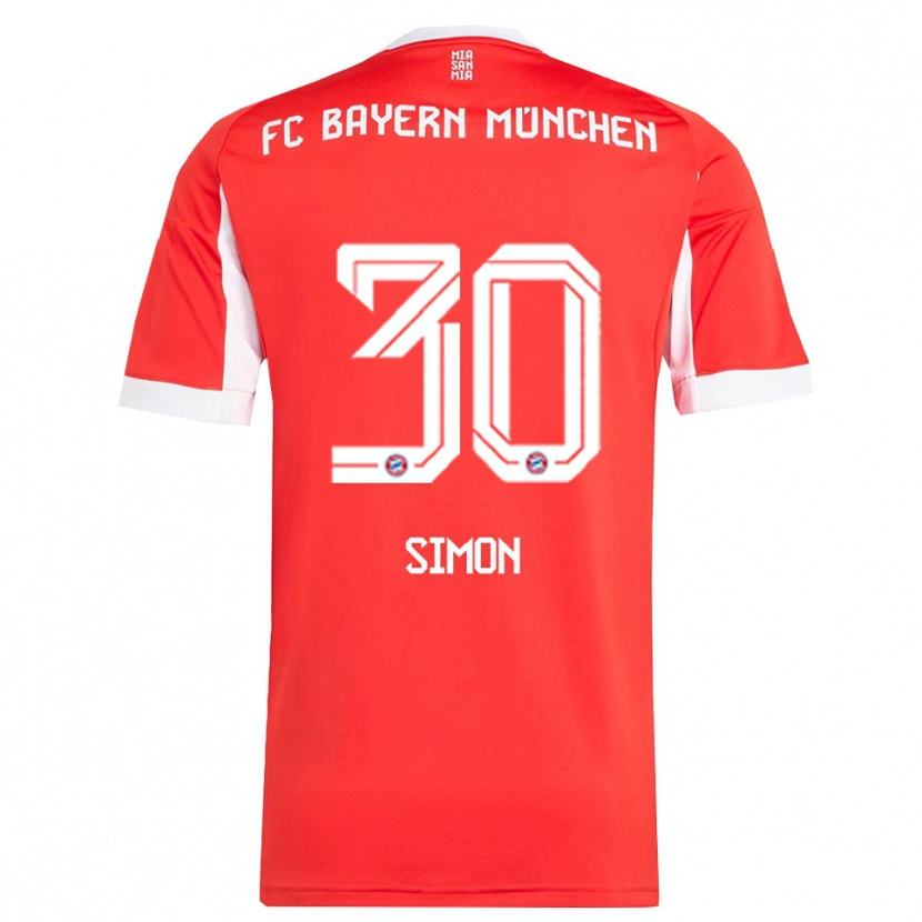 Danxen Herren Carolin Simon #30 Rot Weiß Heimtrikot Trikot 2025/26 T-Shirt Österreich