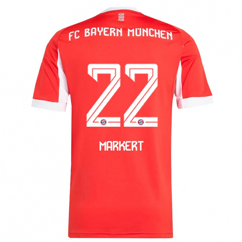 Danxen Herren Leon Markert #22 Rot Weiß Heimtrikot Trikot 2025/26 T-Shirt Österreich