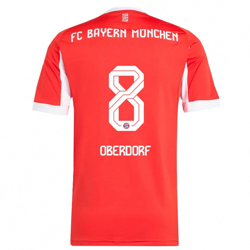 Danxen Herren Lena Oberdorf #8 Rot Weiß Heimtrikot Trikot 2025/26 T-Shirt Österreich