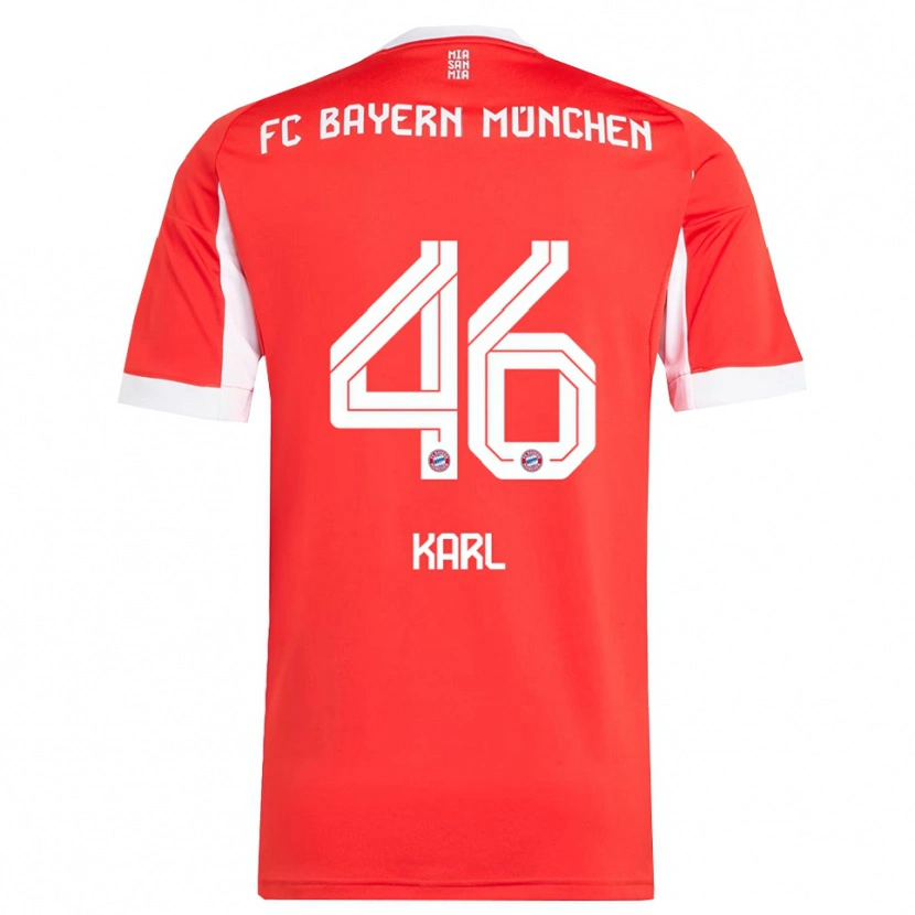 Danxen Herren Lennart Karl #46 Rot Weiß Heimtrikot Trikot 2025/26 T-Shirt Österreich