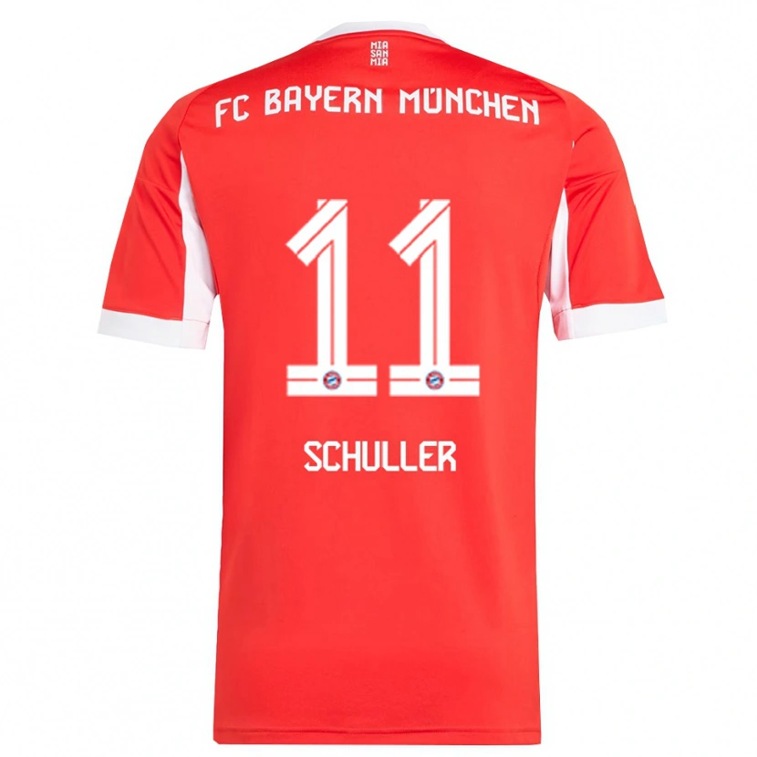 Danxen Herren Lea Schuller #11 Rot Weiß Heimtrikot Trikot 2025/26 T-Shirt Österreich
