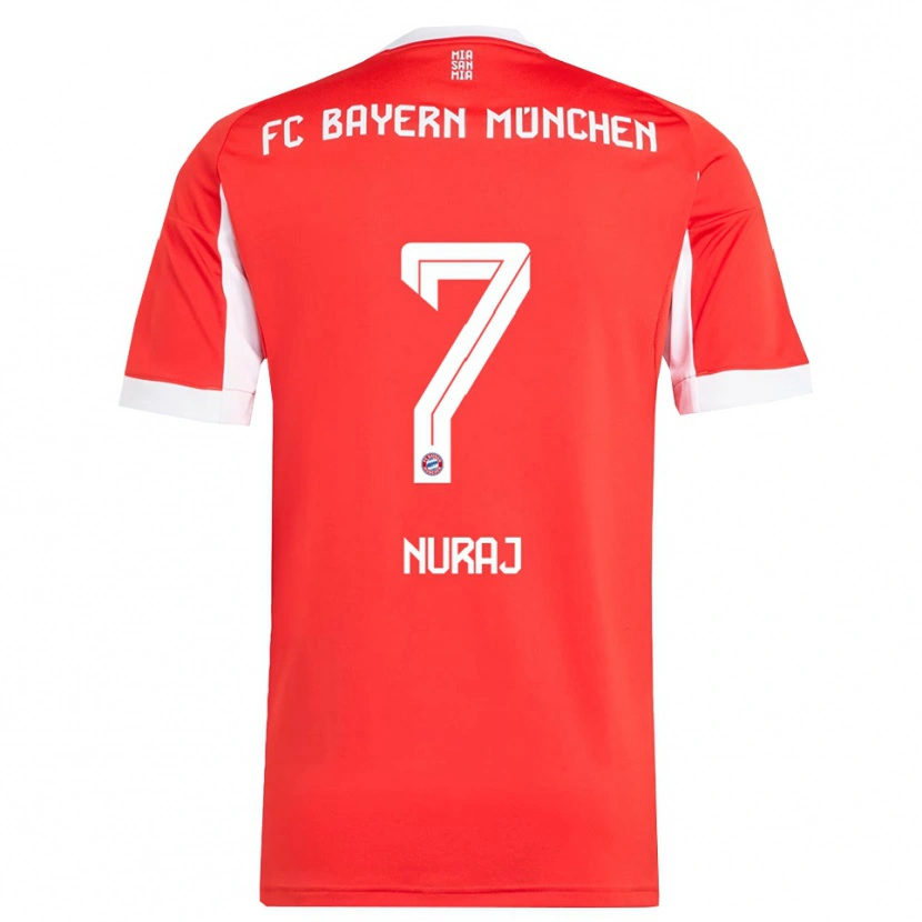 Danxen Herren Skender Nuraj #7 Rot Weiß Heimtrikot Trikot 2025/26 T-Shirt Österreich