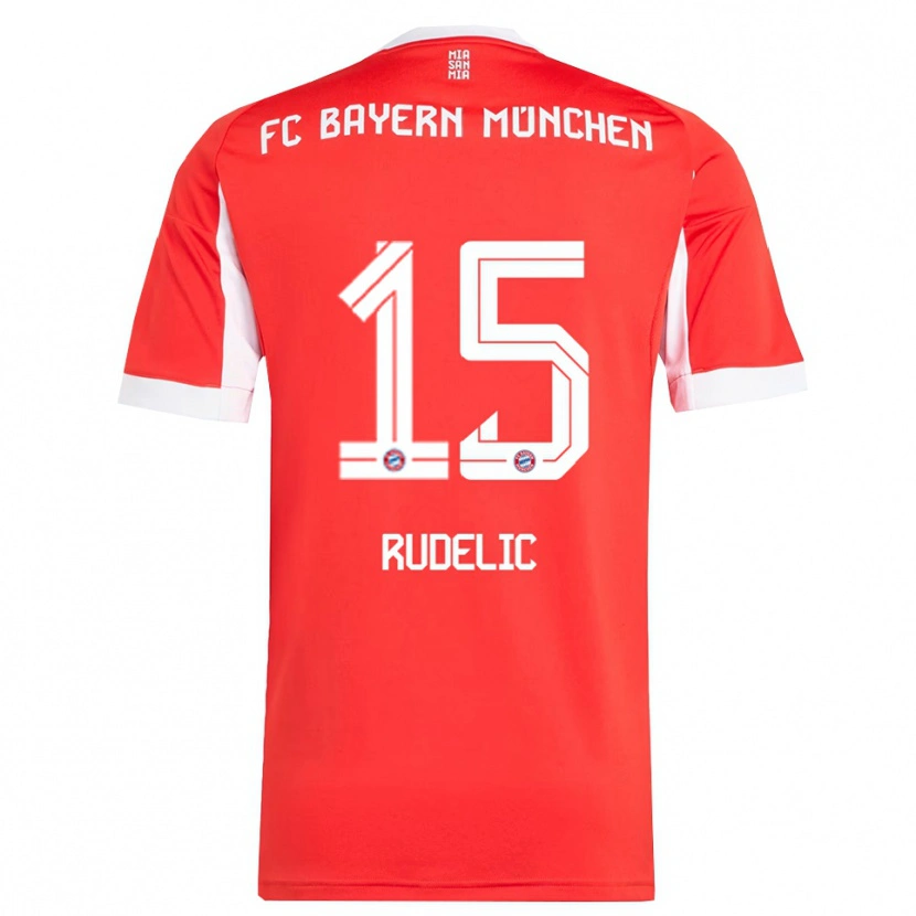 Danxen Herren Ivana Rudelic #15 Rot Weiß Heimtrikot Trikot 2025/26 T-Shirt Österreich