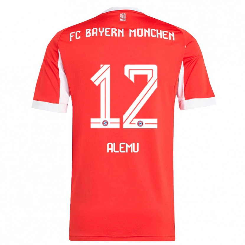 Danxen Herren Liul Alemu #12 Rot Weiß Heimtrikot Trikot 2025/26 T-Shirt Österreich