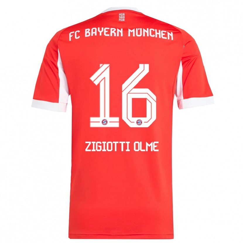 Danxen Herren Julia Zigiotti Olme #16 Rot Weiß Heimtrikot Trikot 2025/26 T-Shirt Österreich