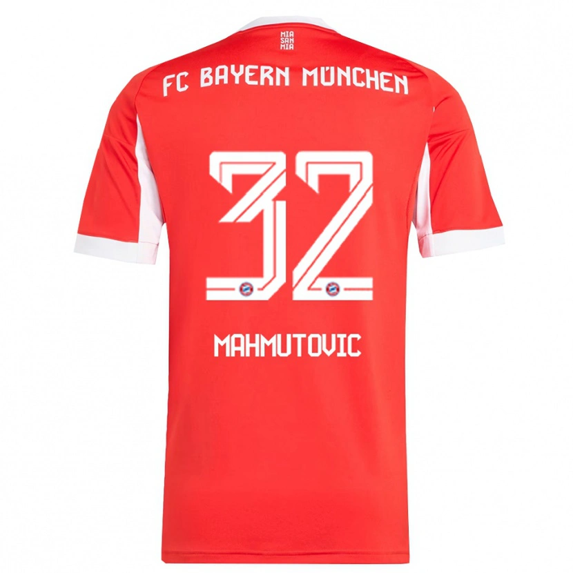 Danxen Herren Ena Mahmutovic #32 Rot Weiß Heimtrikot Trikot 2025/26 T-Shirt Österreich