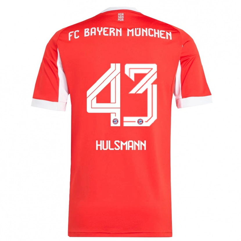 Danxen Herren Tom Hulsmann #43 Rot Weiß Heimtrikot Trikot 2025/26 T-Shirt Österreich