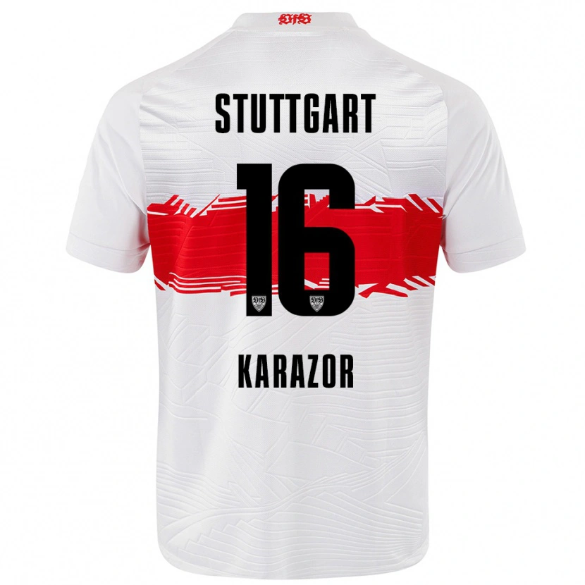 Danxen Herren Atakan Karazor #16 Weiß Rot Heimtrikot Trikot 2025/26 T-Shirt Österreich