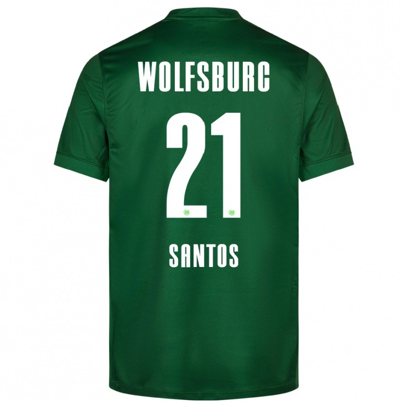 Danxen Herren Leonardo Santos #21 Grün Weiß Heimtrikot Trikot 2025/26 T-Shirt Österreich