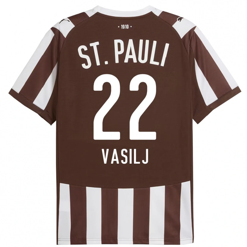 Danxen Herren Nikola Vasilj #22 Kaffee Weiß Heimtrikot Trikot 2025/26 T-Shirt Österreich