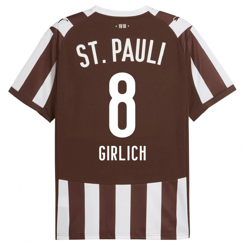 Danxen Herren Max Girlich #8 Kaffee Weiß Heimtrikot Trikot 2025/26 T-Shirt Österreich