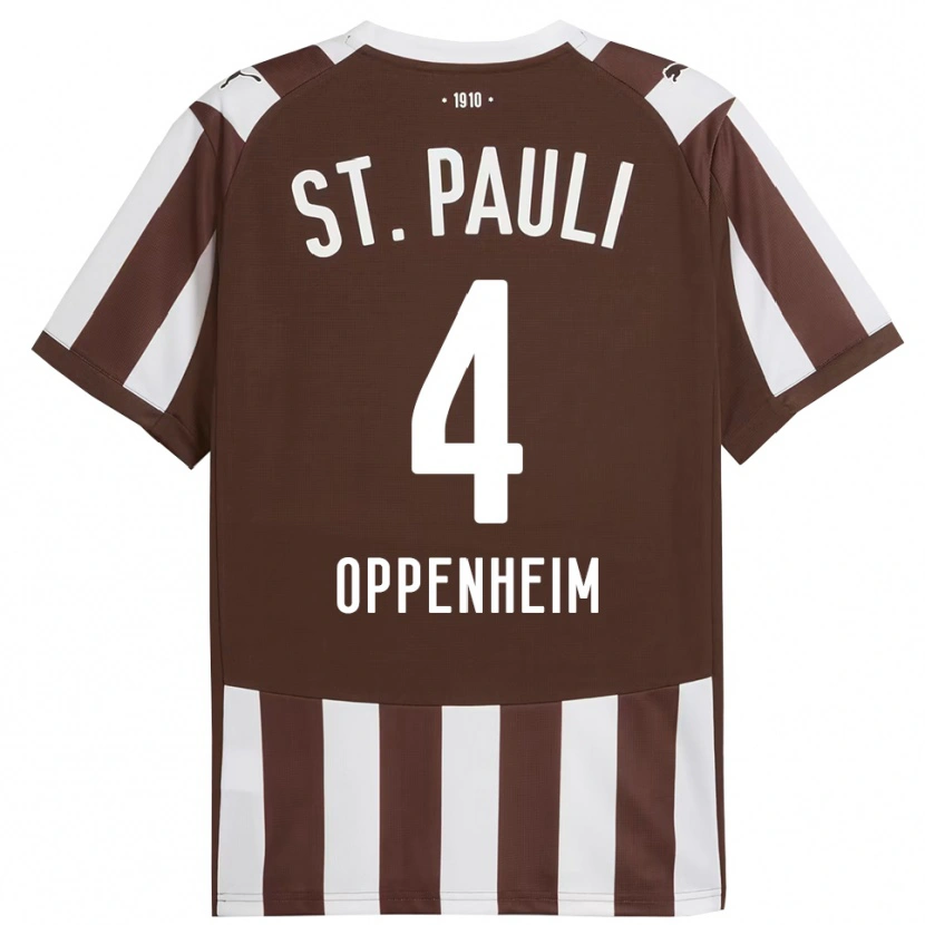 Danxen Herren Merle Oppenheim #4 Kaffee Weiß Heimtrikot Trikot 2025/26 T-Shirt Österreich