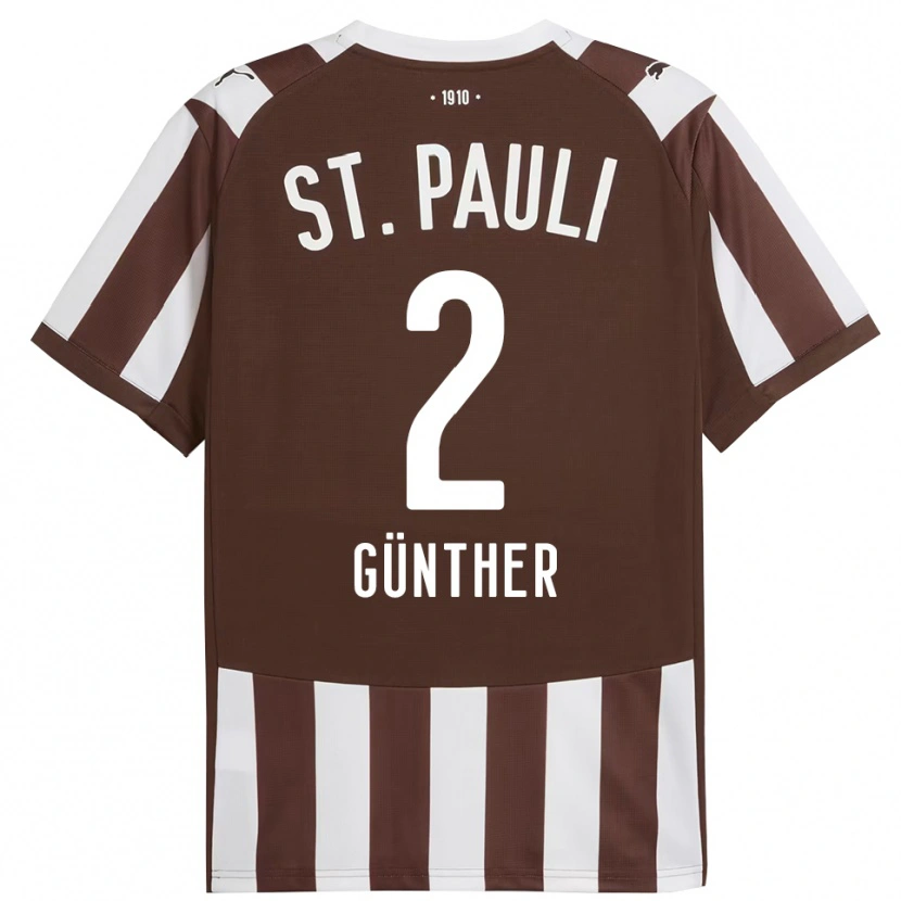 Danxen Herren Luca Günther #2 Kaffee Weiß Heimtrikot Trikot 2025/26 T-Shirt Österreich