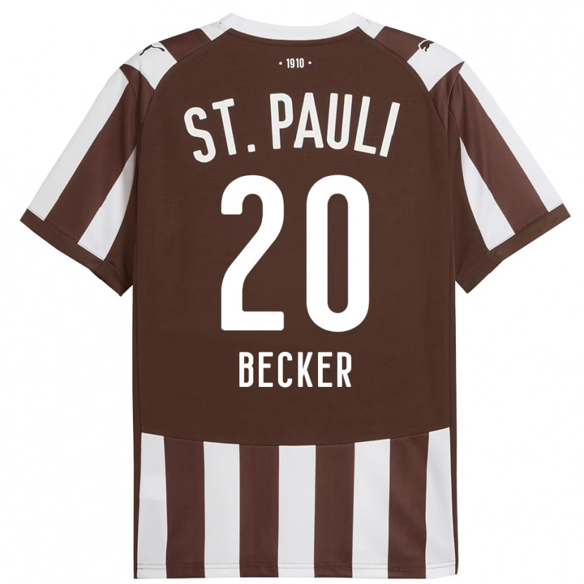 Danxen Herren Jesper Becker #20 Kaffee Weiß Heimtrikot Trikot 2025/26 T-Shirt Österreich