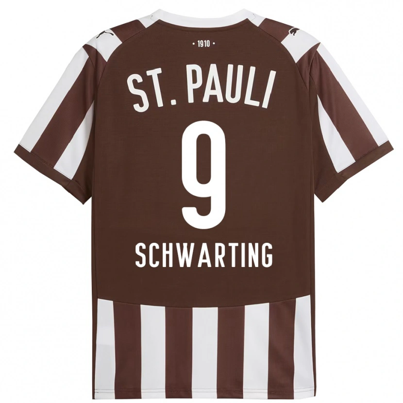 Danxen Herren Dominik Schwarting #9 Kaffee Weiß Heimtrikot Trikot 2025/26 T-Shirt Österreich