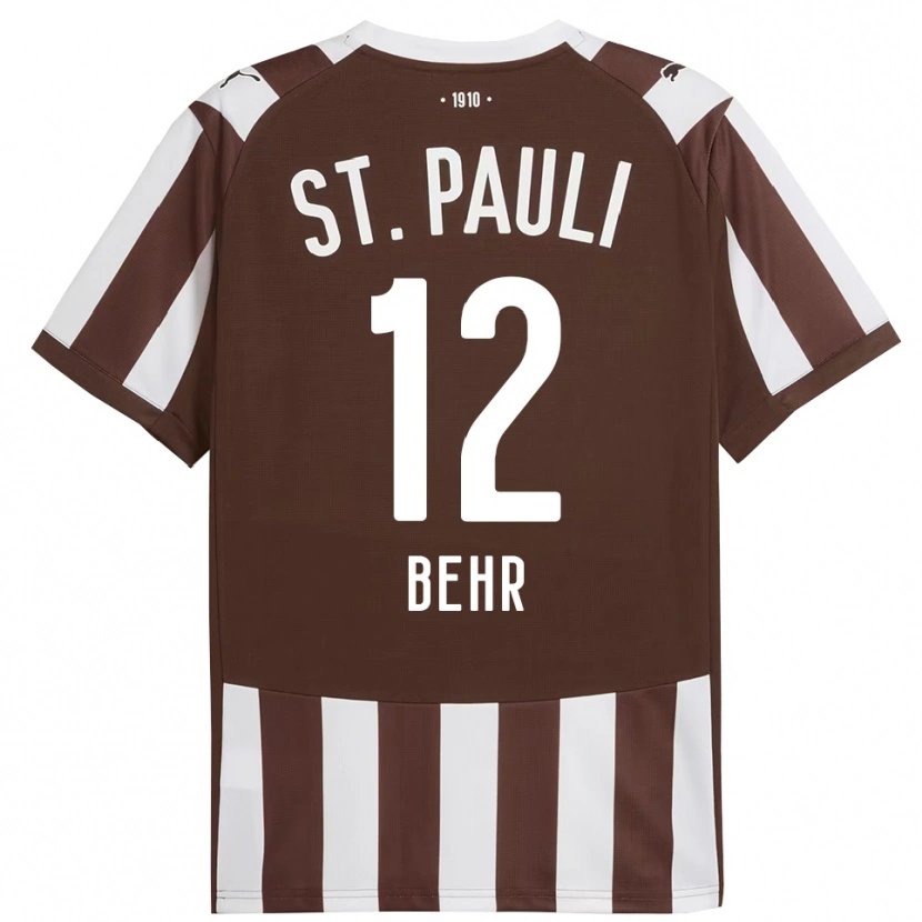 Danxen Herren Juri Behr #12 Kaffee Weiß Heimtrikot Trikot 2025/26 T-Shirt Österreich