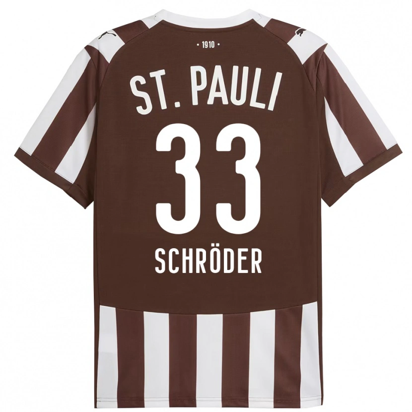 Danxen Herren Lennard Schröder #33 Kaffee Weiß Heimtrikot Trikot 2025/26 T-Shirt Österreich