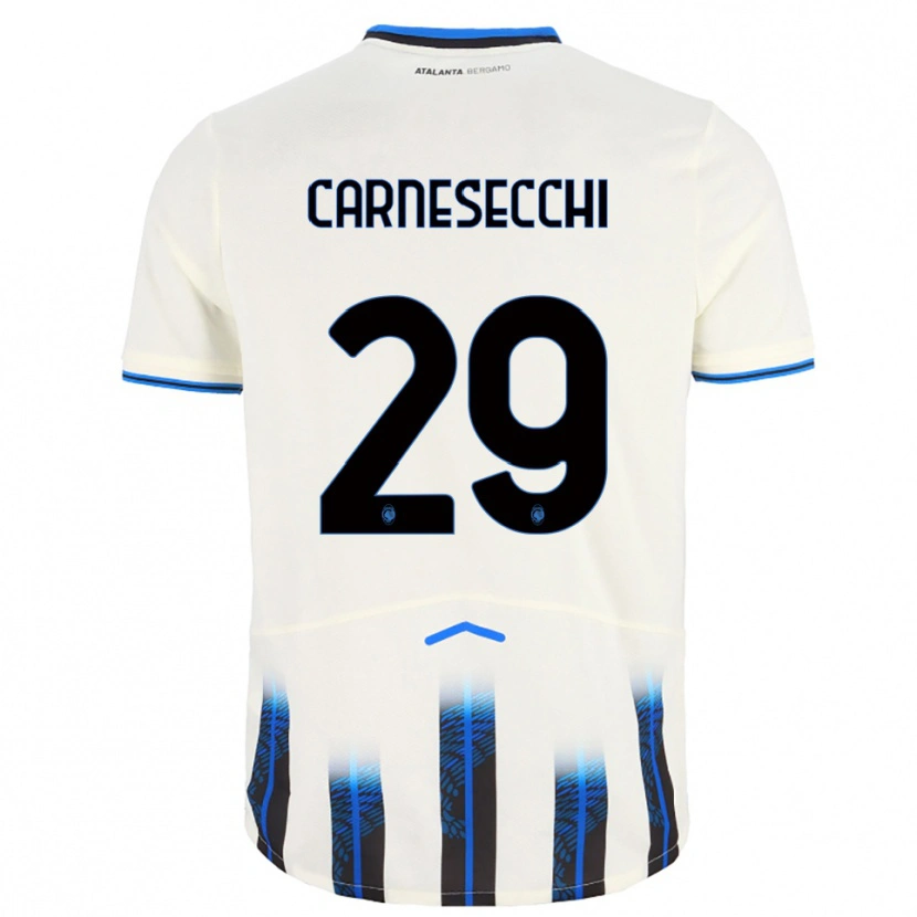 Danxen Herren Marco Carnesecchi #29 Weiß Blau Auswärtstrikot Trikot 2025/26 T-Shirt Österreich