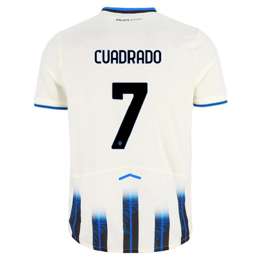 Danxen Herren Juan Cuadrado #7 Weiß Blau Auswärtstrikot Trikot 2025/26 T-Shirt Österreich