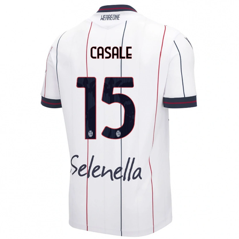 Danxen Herren Nicolò Casale #15 Weiß Königsblau Auswärtstrikot Trikot 2025/26 T-Shirt Österreich