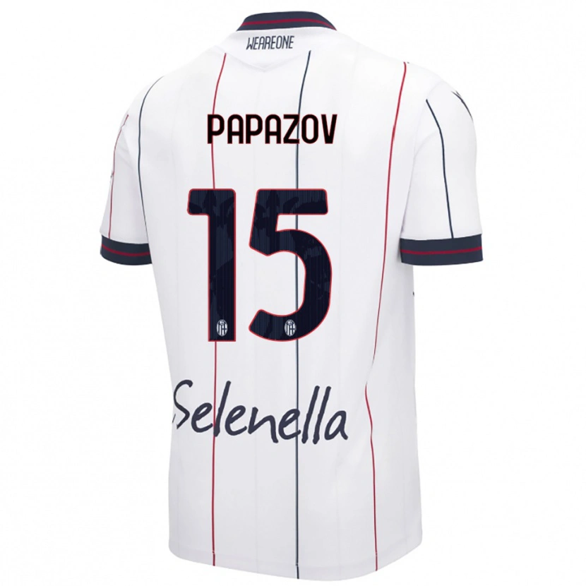 Danxen Herren Dimitar Papazov #15 Weiß Königsblau Auswärtstrikot Trikot 2025/26 T-Shirt Österreich