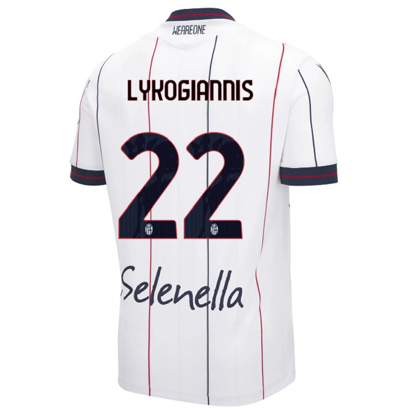 Danxen Herren Charalampos Lykogiannis #22 Weiß Königsblau Auswärtstrikot Trikot 2025/26 T-Shirt Österreich