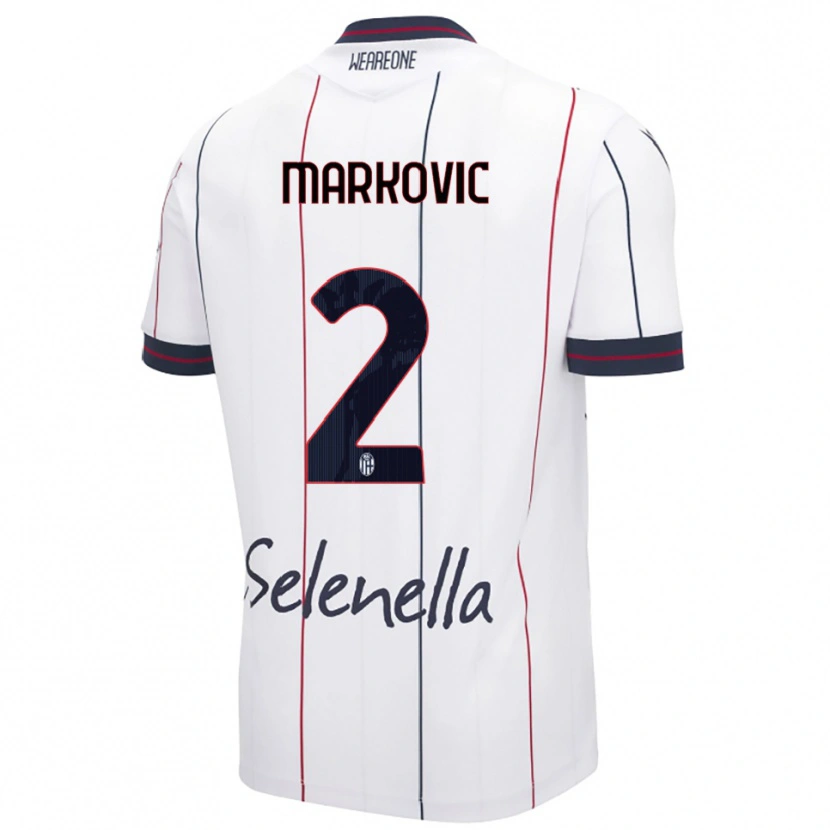 Danxen Herren Petar Markovic #2 Weiß Königsblau Auswärtstrikot Trikot 2025/26 T-Shirt Österreich