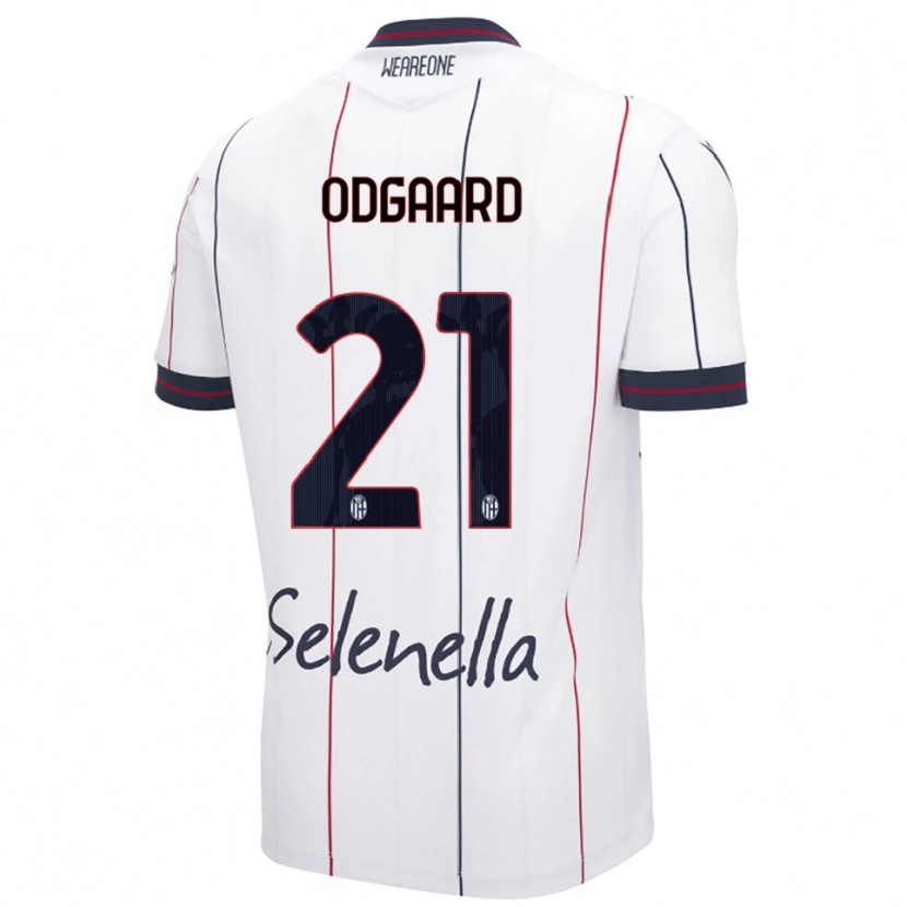 Danxen Herren Jens Odgaard #21 Weiß Königsblau Auswärtstrikot Trikot 2025/26 T-Shirt Österreich