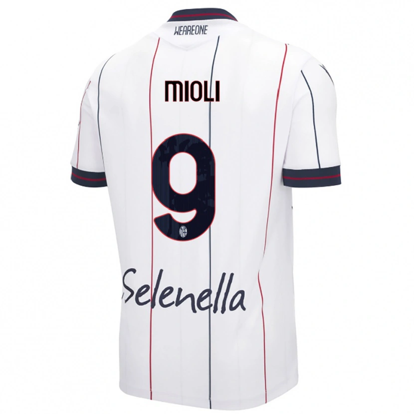 Danxen Herren Mattia Mioli #9 Weiß Königsblau Auswärtstrikot Trikot 2025/26 T-Shirt Österreich