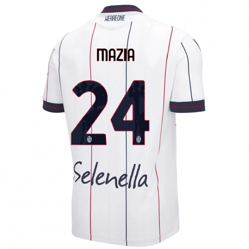 Danxen Herren Andrea Mazia #24 Weiß Königsblau Auswärtstrikot Trikot 2025/26 T-Shirt Österreich