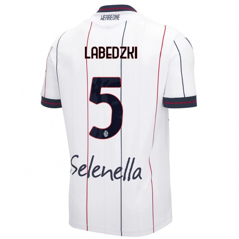 Danxen Herren Jan Labedzki #5 Weiß Königsblau Auswärtstrikot Trikot 2025/26 T-Shirt Österreich