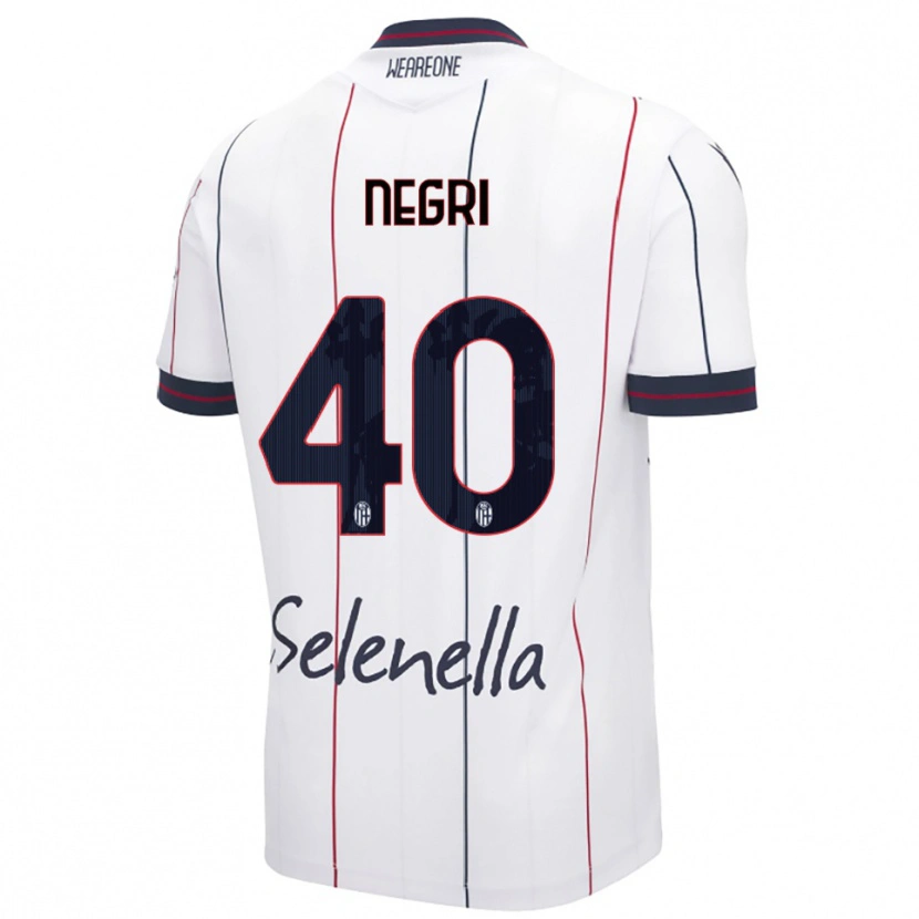 Danxen Herren Simone Negri #40 Weiß Königsblau Auswärtstrikot Trikot 2025/26 T-Shirt Österreich
