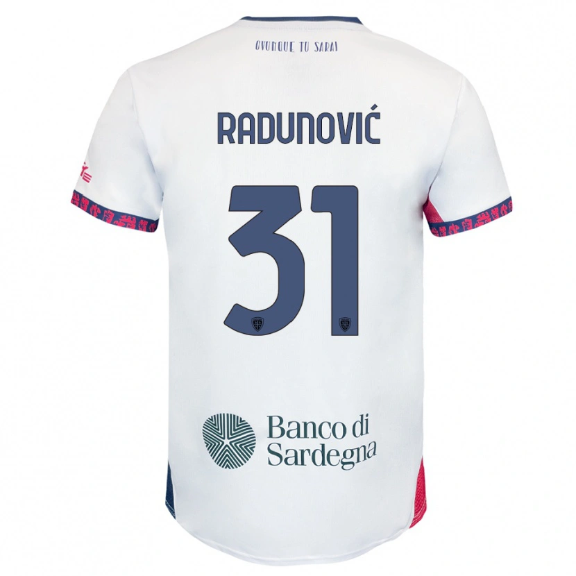 Danxen Herren Boris Radunović #31 Weiß Marineblau Rot Auswärtstrikot Trikot 2025/26 T-Shirt Österreich