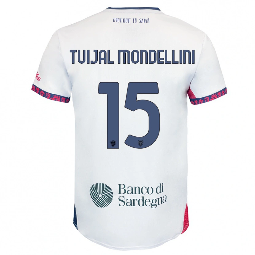 Danxen Herren Luca Tuijai Mondellini #15 Weiß Marineblau Rot Auswärtstrikot Trikot 2025/26 T-Shirt Österreich