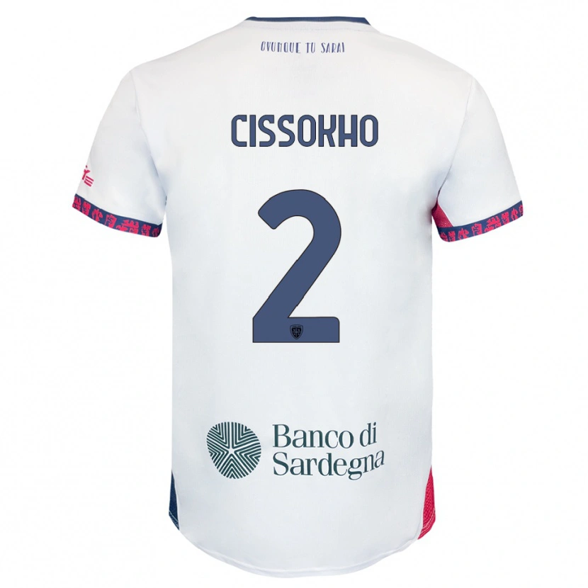 Danxen Herren Moussa Cissokho #2 Weiß Marineblau Rot Auswärtstrikot Trikot 2025/26 T-Shirt Österreich
