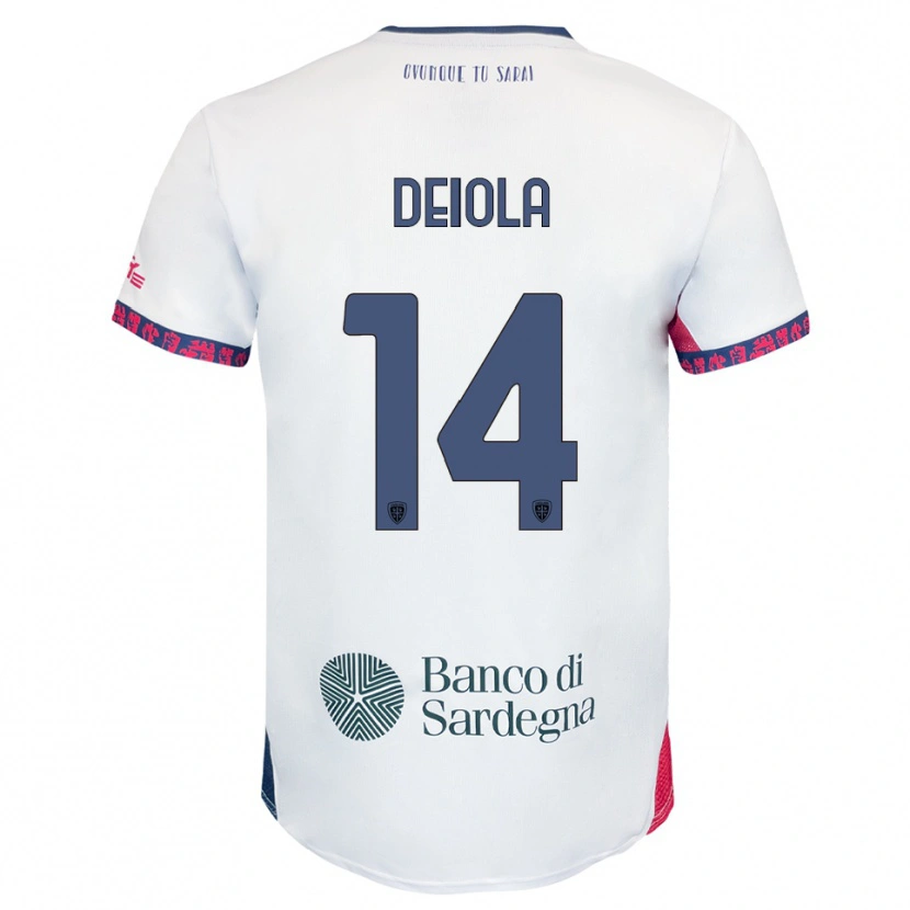 Danxen Herren Alessandro Deiola #14 Weiß Marineblau Rot Auswärtstrikot Trikot 2025/26 T-Shirt Österreich
