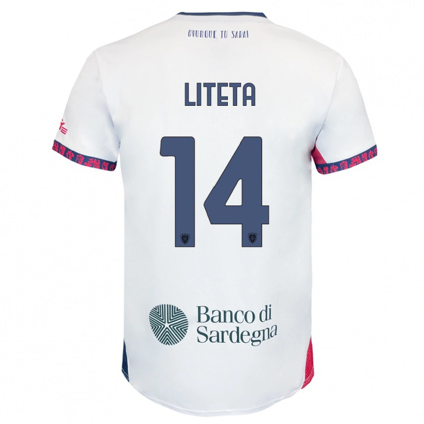 Danxen Herren Joseph Liteta #14 Weiß Marineblau Rot Auswärtstrikot Trikot 2025/26 T-Shirt Österreich