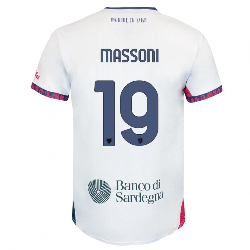 Danxen Herren Nicholas Massoni #19 Weiß Marineblau Rot Auswärtstrikot Trikot 2025/26 T-Shirt Österreich