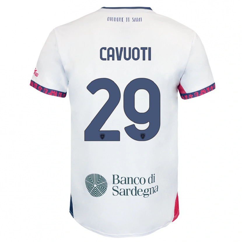 Danxen Herren Nicolò Cavuoti #29 Weiß Marineblau Rot Auswärtstrikot Trikot 2025/26 T-Shirt Österreich