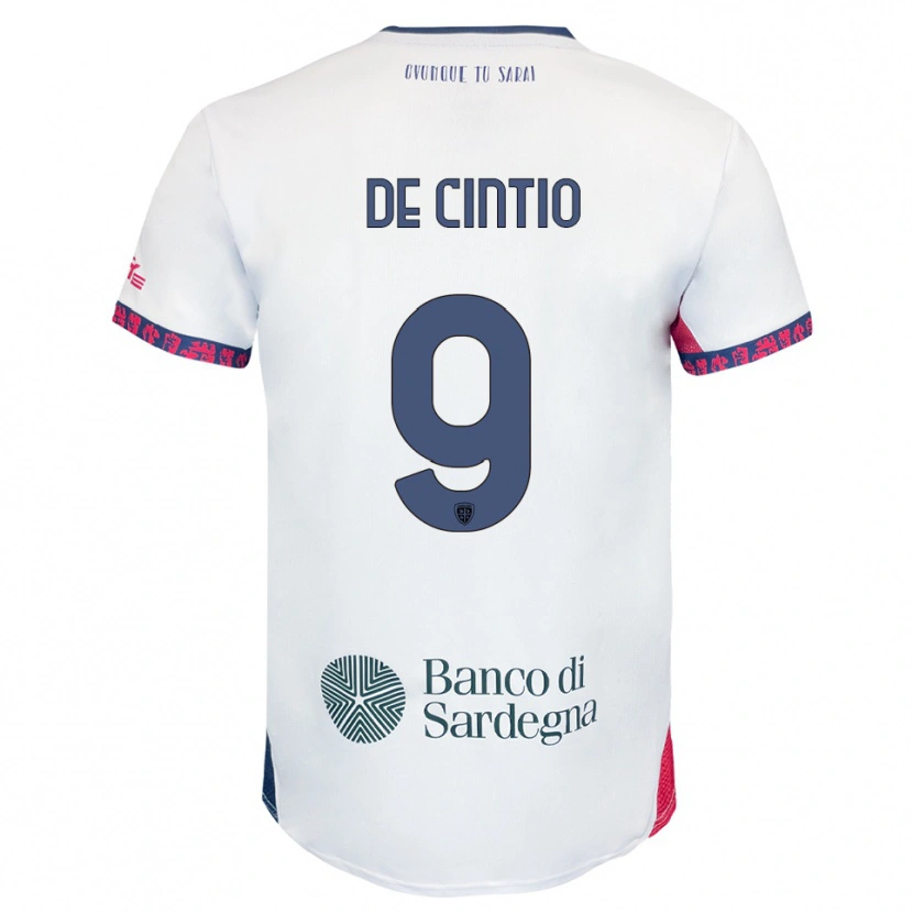 Danxen Herren Jacopo De Cintio #9 Weiß Marineblau Rot Auswärtstrikot Trikot 2025/26 T-Shirt Österreich